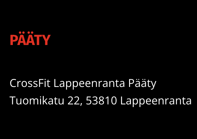 Crossfit Lappeenranta Pääty